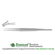 Diam-n-Dust™ Micro Dissecting Forcep Curved - 1 x 2 Teeth Stainless Steel, 23 cm - 9" Tip Size 6.0 x 0.7 mm